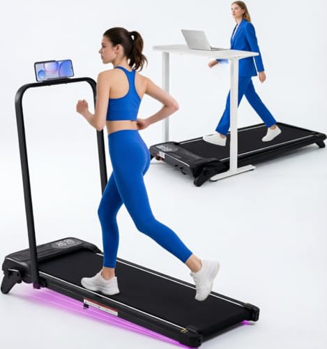 KASSADIN Walking Pad with Handles Portable Treadmill