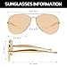 GUVIVI Retro Gold Aviator Sunglasses for Women Men, 2025 Metal Oversized 70s Aviators Sun Glasses Champagne