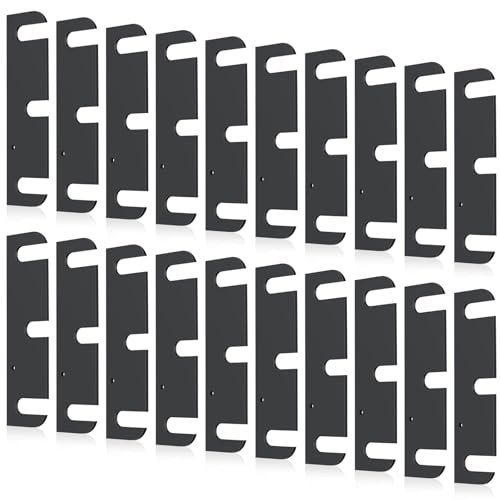 MorningRo 20 Pcs 3.5 Inch Black Door Hinge Shims for 3 Hole Hinges, Classic