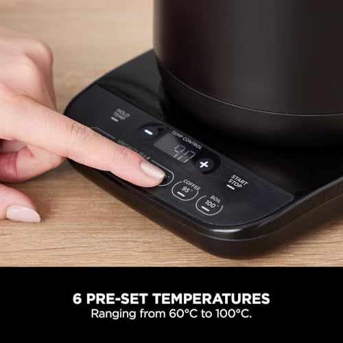 Ninja Perfect Temperature Kettle, 1.7L, LED Display, Easy to Use Kettle with Rapid Boil and Temperature Control & Hold, Black & Copper, KT200UKCP - Image 4