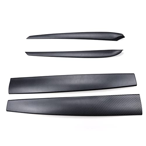 Interior Front Door Panel Molding Trim Armrest Cover Trim And Dashboard Dash Cover Wrap Cap Compatible With Tesla Model 3 2021 2022 Matte Carbon Fiber 4 Pieces #TOP20