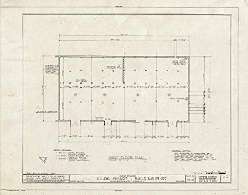 Historic Pictoric : Blueprint HABS ME,3-Port,10- (Sheet 2 of 5) - Union Wharf Building (19-22), Commercial Street, Opposite Foot of Union Street, Portland, Cumberland County, ME 14in x 11in