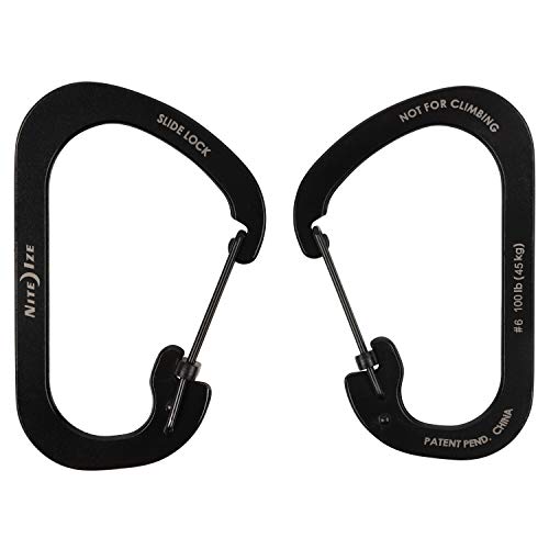 Nite Ize Mosquetão SlideLock CSL6-01-R6, preto