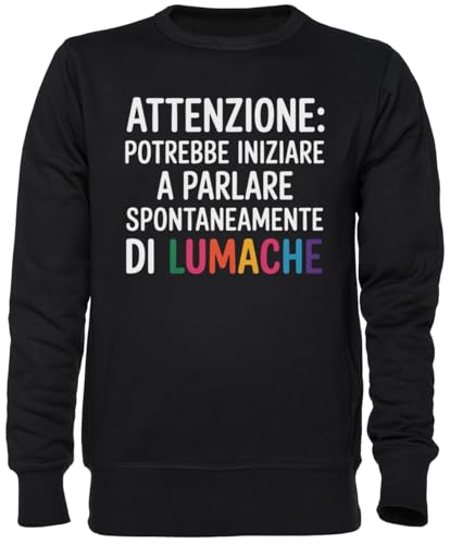 Sweat-shirt Attenzione anti-froid en jersey noir | Pull unisexe souple