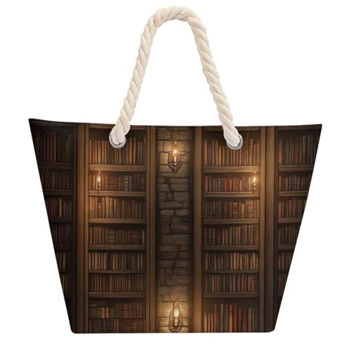 Womens Waterproof Tote Bag Portable Beach Handbag with Inner Pocket Grocery Shoulder Bag for Vacation Travel