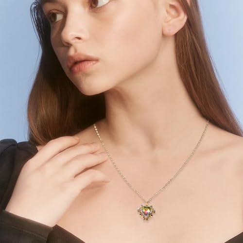 Breloques cœurs en verre strassés pour fabriquer des bijoux de Saint-Valentin - 8