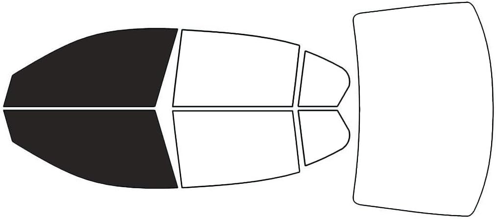 Rvinyl Window Tint Kit Compatible with Honda Accord 2008-2012 Sedan - Black 5% - Single Ply No Bubble Film - Do it Yourself Vehicle Complete Precut Kit