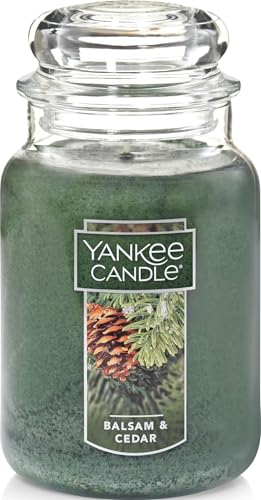 Yankee Candle Balsam & Cedar Scented Classic 22oz Large Jar Single Wick Candle Over 110 Hours of...