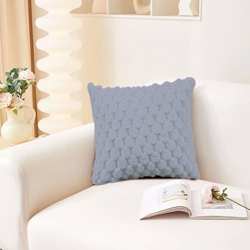 Image of Luxe Home Cushion Cover Super Soft Decorative Cushion Cover for Sofa, Bedroom, Living Room Cushion Cover 16 Inch x 16 Inch Silver-Pack of 1