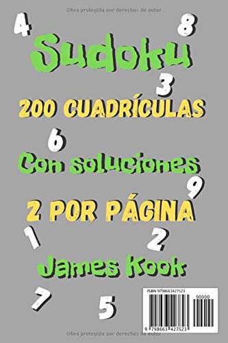 Sudoku Letra grande difícil para los adultos: 200 cuadrículas SUDOKU - Una cuadrícula por página - C
