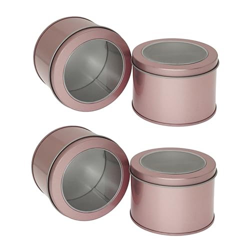 Lot de 4 bouteilles de stockage d'aliments, conteneurs à gâteaux, boîtes de conserve vides, boîtes en fer blanc, réservoirs de grains de café, boîtes de céréales, conteneurs de collations, conteneurs