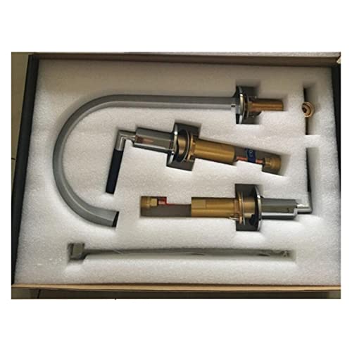 Robinet mitigeur de lavabo 3 trous à commande précise en laiton robuste 8 pouces - 8