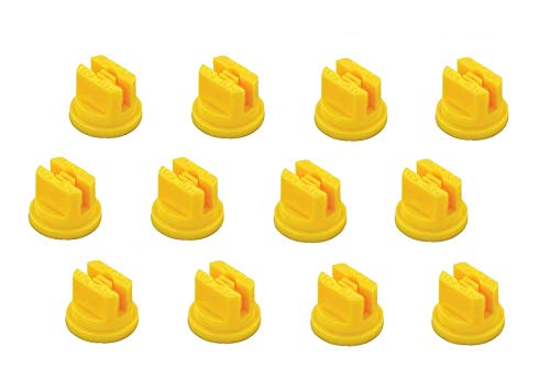 Pack of 12 - TeeJet Flat Spray Tips Yellow 110° Polymer Visiflo Farmer Bob's Parts TP11002VP