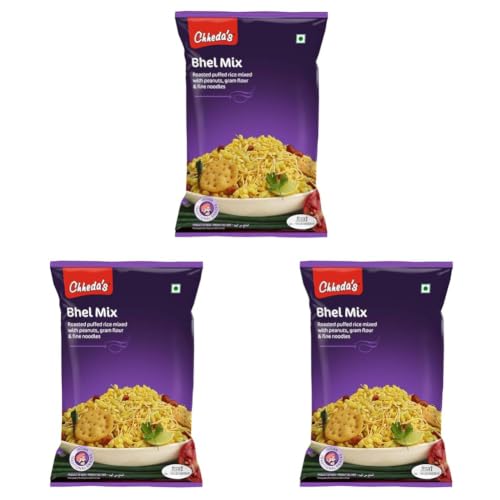 Image of Chheda's Bhel Mix - Roased Puffed Rice, Peanuts, Besan Sev - Sev Kurmura (300g Pack of 3)