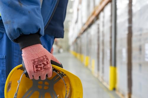 RS HERBST Montage-Handschuhe/Schützender Latex überzogen/Größe 07, 12 Paar/Rosa und Schwarz/Montagehandschuhe/Handschuhe Arbeitshandschuhe/Wärmeschutz bei einer niedrigeren Temperatur