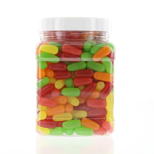 Candy 2.5LB - Original Soft Chewy Fruit Candy en frasco cuadrado