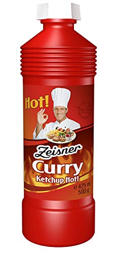 Zeisner Curry Ketchup Hot! | Ketchup mit erlesenen Gewürzen | nachhaltig scharf | natürlich ohne Konservierungsstoffe, 12er Pack (12 x 425 ml) Cover