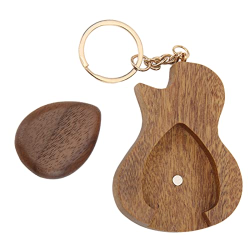 Boîte de médiators pour guitares en bois, porte-clés pour médiator de guitare intégré en bois massif pratique pour les… - Les Beatles, Paul McCartney, John Lennon, RIngo Starr, George Harrison Boîte de médiators pour guitares en bois, porte-clés pour médiator de guitare intégré en bois massif pratique pour les…