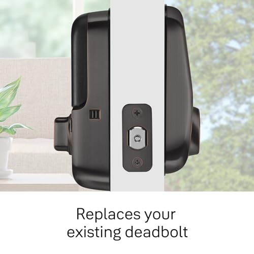 Image of Yale Assure Lock Deadbolt, Oil Rubbed Bronze Digital Touchscreen Non-Connected Keypad with Backup Key for Front or Back Entry Door, ‎YRD226-NR-0BP