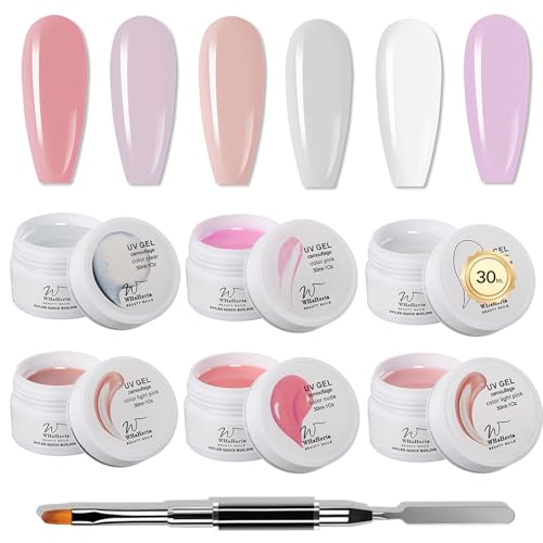 Set de Gel Constructor para Uñas 30 ml 6 Colores Básicos