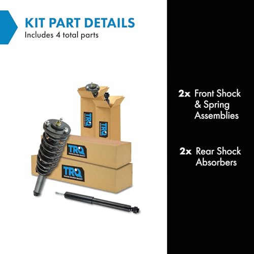 Image of TRQ Front and Rear Complete Strut Assembly & Shock Absorber Kit Shock & Spring Strut Assembly Compatible with 2007-2009 Kia Sorento