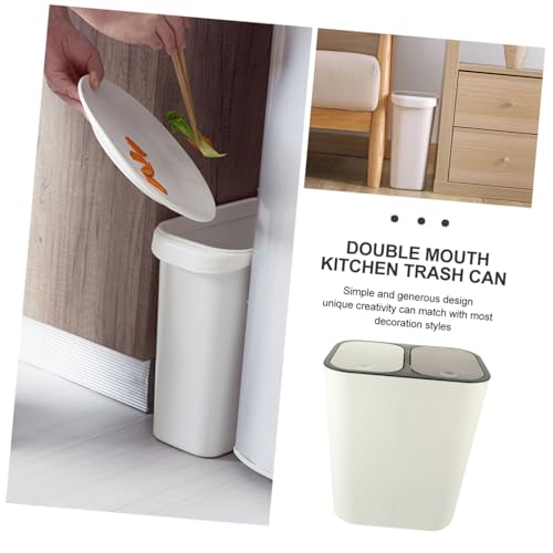 Caneca de basura rectangular con tapa tipo prensa para uso hogareño y oficina miniatura 7