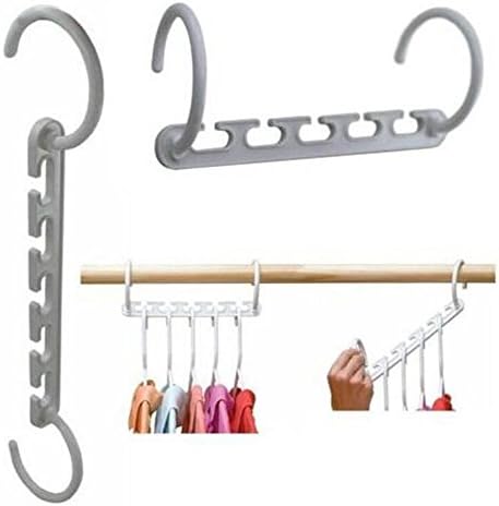 YIYAY Space Saver Wonder Magic Clothes Hanger Rack Clothing Hook Organizer Set