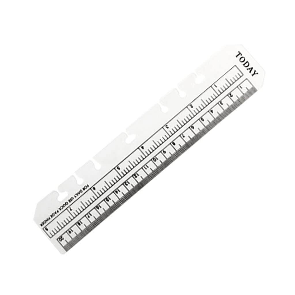 Crffz Clear Foldable Straight Designed Student Adults Functional Scale Rulers Pages Marker Ruler Binder Ruler