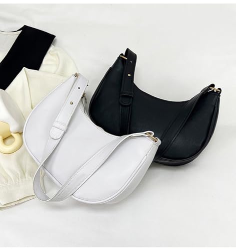 Image of Small Crescent Shoulder Bags for Women, Cute Handbag Mini Clutch Purse Underarm
