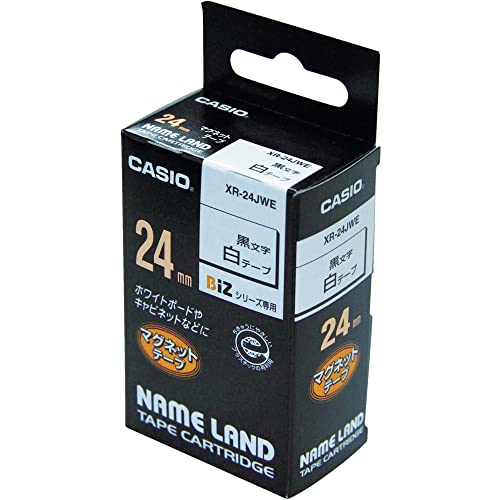 カシオ ラベルライター ネームランド マグネットテープ 24mm XR-24JWE 白