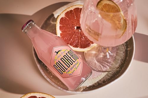 GOLDBERG Pink Grapefruit – 24 x 0,2 l Glasflaschen in Mehrwegkiste – Mit erfrischenden Grapefruitnuancen – Perfekt für fruchtige Cocktails, Longdrinks & Sommergetränke