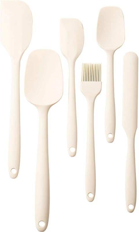 Baking Set Food Grade High Temperature Resistant Spatula Cream Brush Silicone Scraper 6 Piece