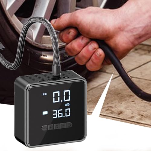 Compresor de aire portátil e inflador de neumáticos inalámbrico con batería recargable 7