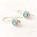 Aquamarine Drop Earrings Blue crystal 14k gold filled jewelry