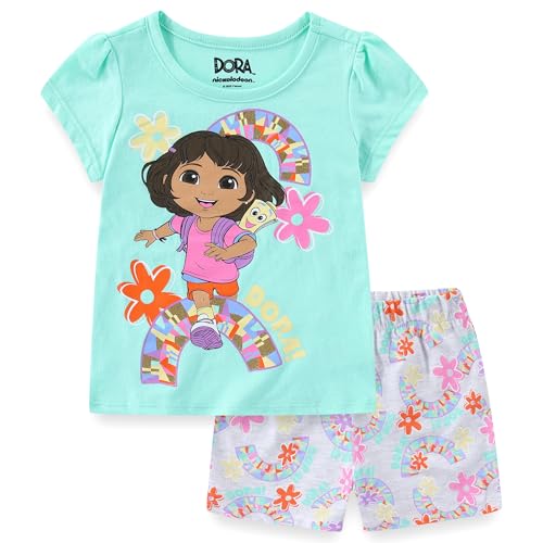 Image of Nickelodeon Dora the Explorer Girls Short Sleeve T-Shirt and Shorts Set for Toddlers