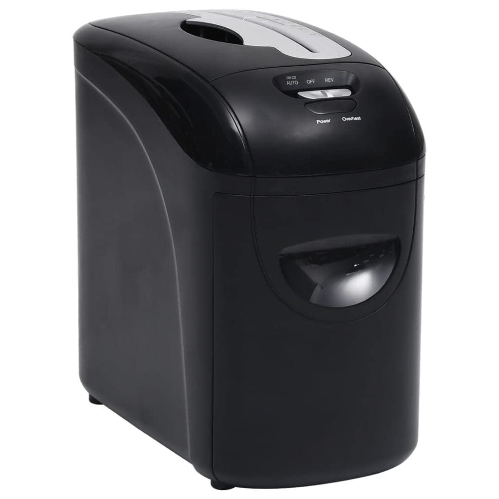 Aktenvernichter Mikroschnitt 10 Blatt mit 10 Liter Behälter Schwarz, Bürogerät für Dokumente, Kreditkarten geeignet, leise 68 dB, kompakt für Homeoffice und Arbeitsplatz