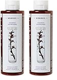 KORRES Almond und Linseed Shampoo für trockenes & strapaziertes Haar, silikon- und parabenfrei, 250 ml (Packung mit 2)