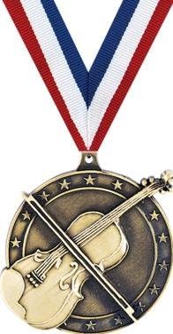 Violin Medals - 2" And 5 Per Pack-Great For Orchestra, Music, Instruments, Recitals, Performances, String Family