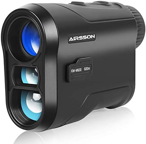 AIRSSON Golf Rangefinder Laser Rechargeable: 650 Yards Range Finder with Slope, 6X Magnification Range Pinseeker Distance Rangefinder for Hunting & Golfing