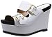 Nine West Women's Vachel Leather Wedge Sandal