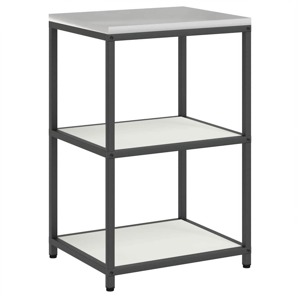 Küchenzeile 150 x 50 x 92 cm Weiß Kaltgewalzter Stahl mit 2 Türen und 4 Regalen Modernes Küchenregal & Küchenschrank Set für Küche Esszimmer