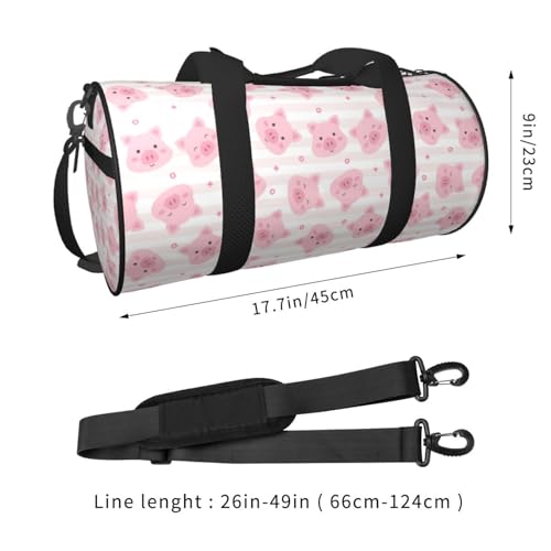 Travel Duffle Bag, Cartoon Pig Sports Gym Bag for Women Men, Carry On Bag Weekender Overnight Duffel Bag, Personal Item Travel Bag2