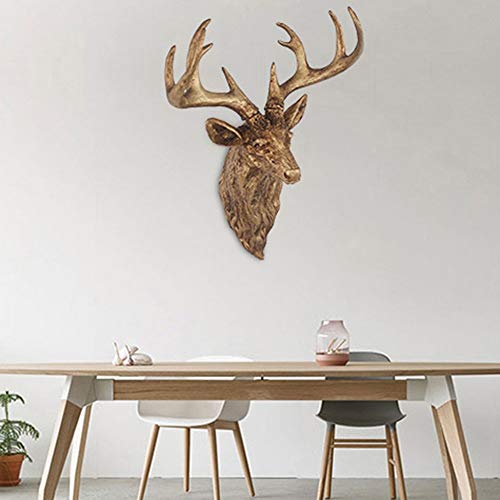 Sculpture tête de cerf simulation européenne résine retro art