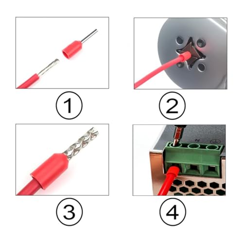 Image of 400 PCS Wire Ferrules Kit 20 AWG Insulated Ferrule Connectors Terminal,E7510 Pre-Insulated Pin Cord End Terminal or Car Audio, Electronics, Communication Equipment (200 Black + 200 Red)