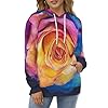 pmoyh Colorful Roses Pullover Long Sleeve Hoodie Hooded Top Casual Sweatshirt for Men and Women M #1
