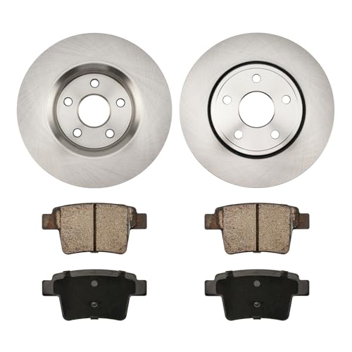 Image of KAX Rear Brake Kit, OE Brake Rotors and Ceramic Brake Pads | Fits Ford, Mercury- Five Hundred 2005-2007, Freestyle 2005-2007, Taurus 2008-2009, Montego 2005-2007, Taurus X 2008-2009, Sable 2008-2009