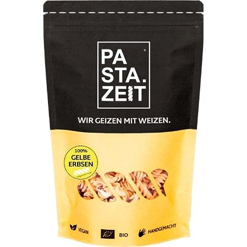 PASTAZEIT Bio Gelbe Erbsennudeln - Fusilli Protein Pasta - High Protein Noodle - Eiweiß Pasta - Ideal für Sportler - wenig Kohlenhydrate - vegetarisch, vegan (5x 250g) Cover