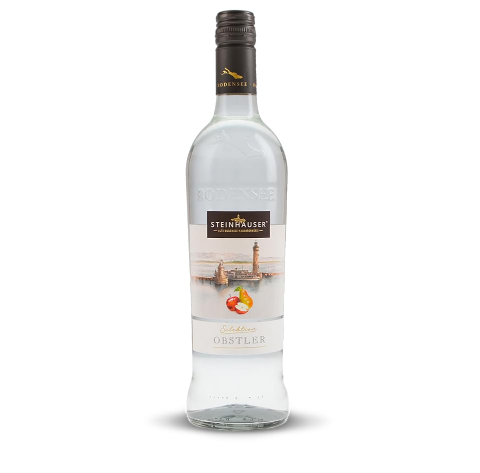 Steinhauser Obstler Bodensee Selektion Lindauer, 38% vol, 700ml | 100% echter Obstbrand | ein mildes Obstwasser gewonnen aus sonnengereiftem Bodensee Obst