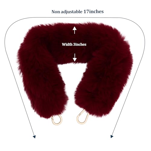Faux Fur Bag Handle Strap, Replacement Handle Bag Purse Strap, Womens Winter Short Bag Strap,for Handbag,Shoulder Bag2