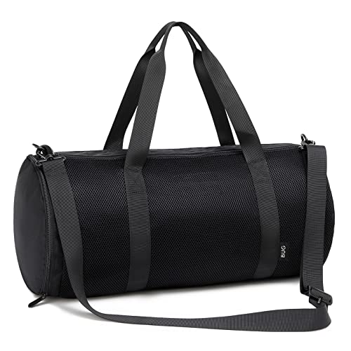 Gym Duffle Bag For Sports Women: Large Travel Bags For Men Sport Yoga Tote For Ladies Waterproof Duffel With Shoulder Strap For Boys Carry On Weekender Bag With Shoe Compartment For Exercise (Black) #TOP14